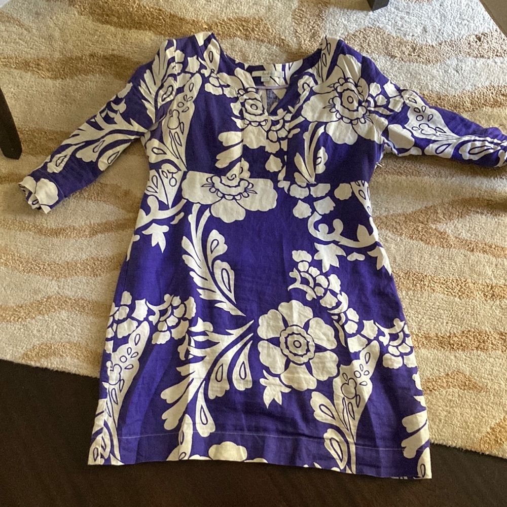 boden size 10 linen knee length dress